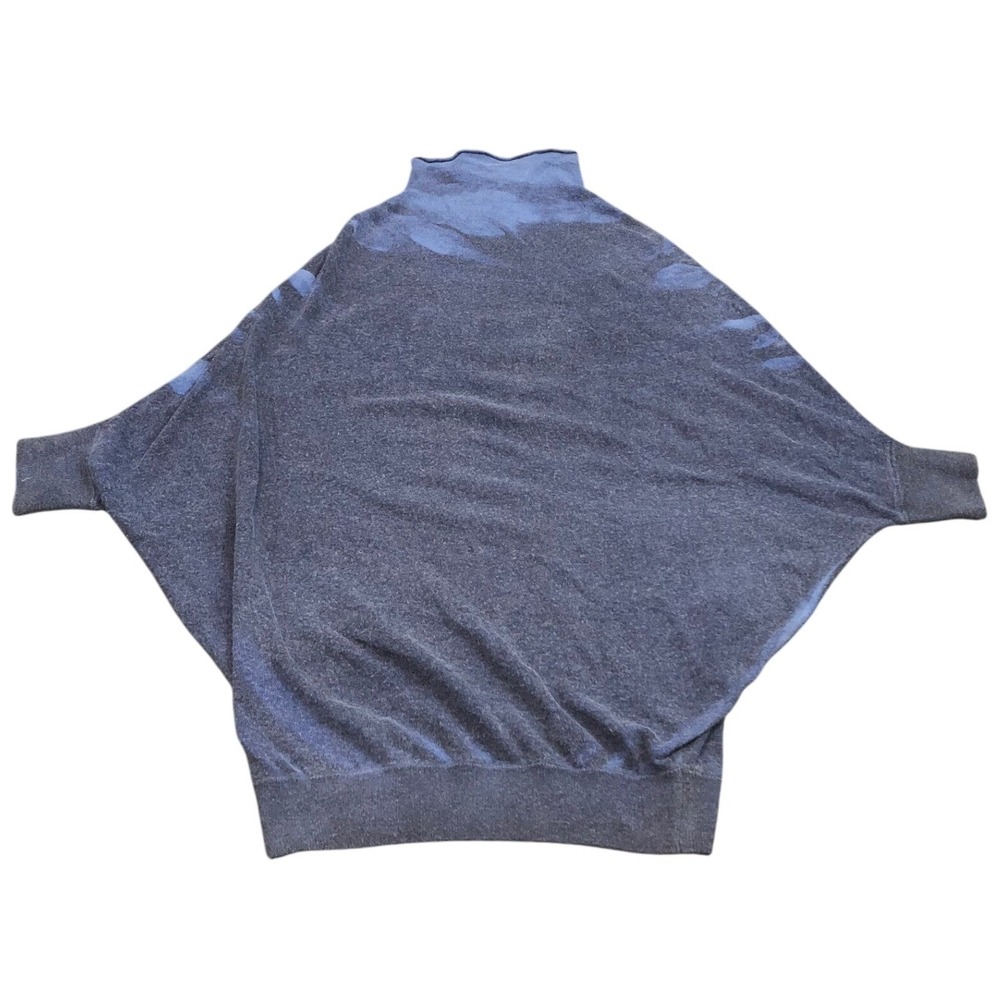 Moth Anthropologie Sweater‎ Womens XS Blue Alpaca Blend Batwing Mock Neck